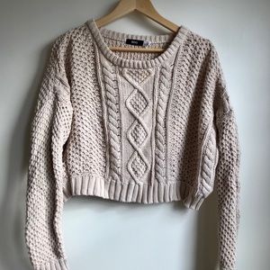 BDG Urban Outfitters cropped cable knit sweater